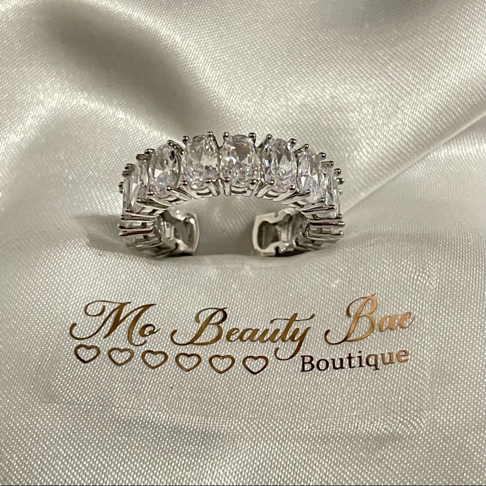 Silver Crystal Wrap Ring - Picture 4 of 7
